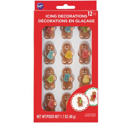 Wilton&#xAE; Icing Decorations, Gingerbread Man with Gumdrop
